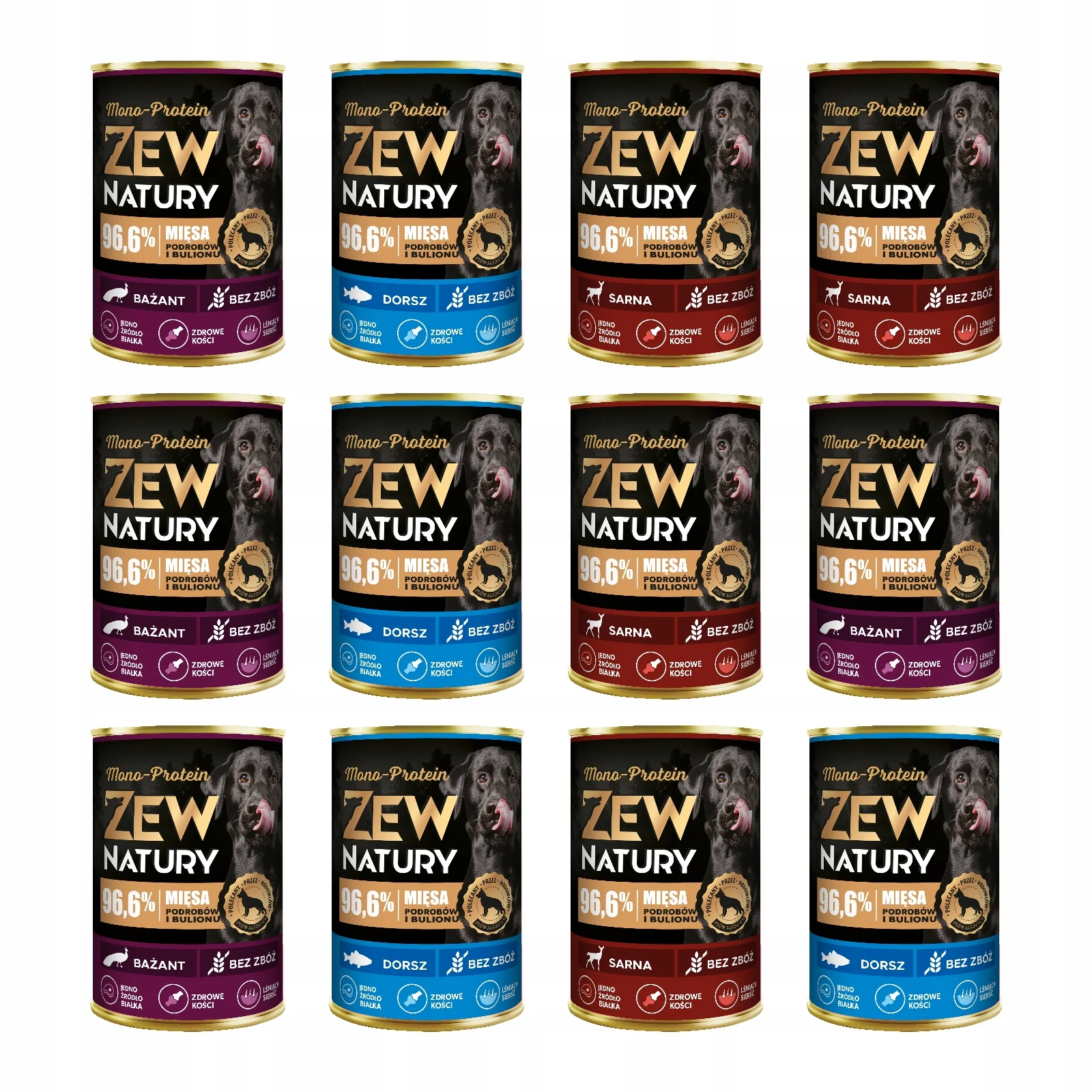 Zew Natury Mono-Protein bażant, dorsz, sarna 400 g × 12