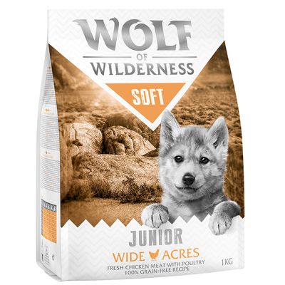 Wolf of Wilderness Soft – Wide Acres kurczak junior 1 kg × 5
