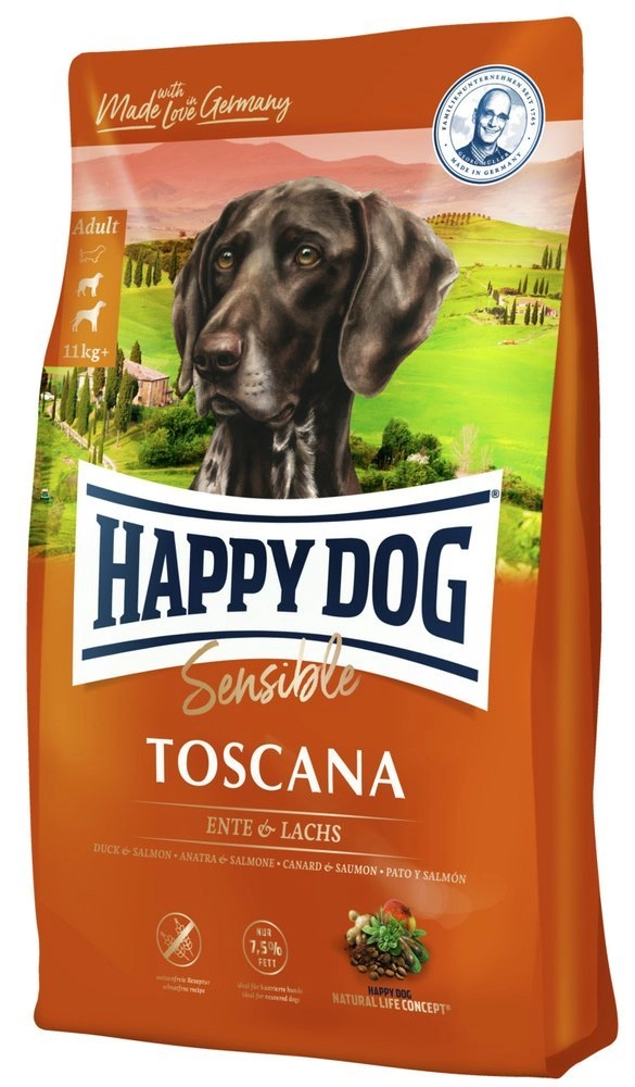 Happy Dog Supreme Sensible Toscana kaczka, łosoś adult 12,5 kg