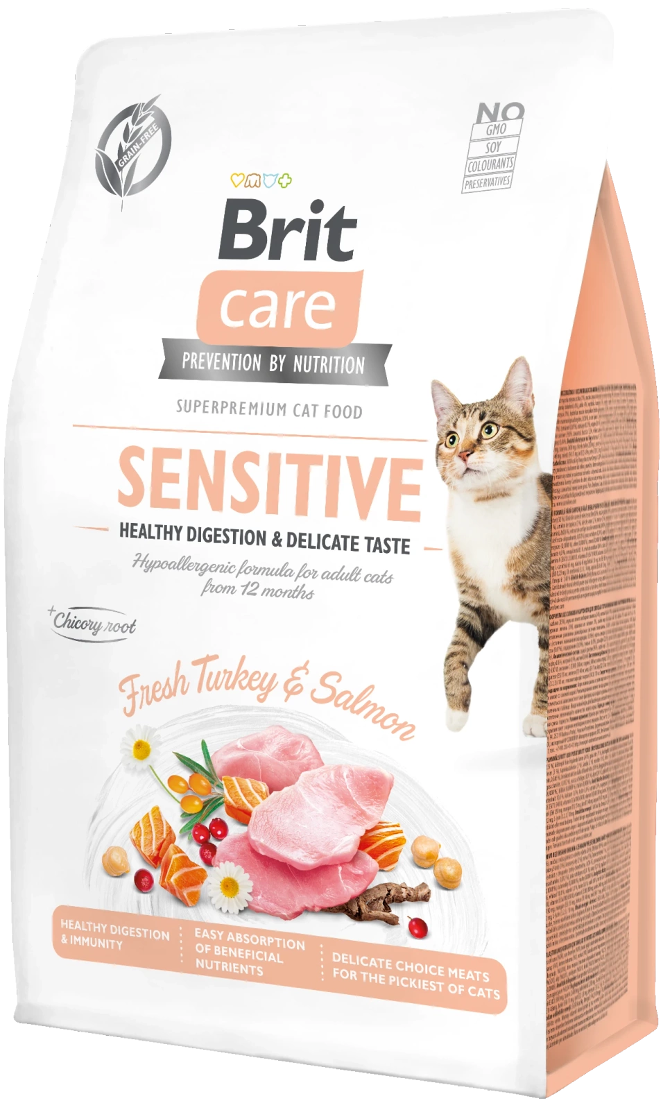 Brit Care Sensitive indyk, łosoś adult 2 kg