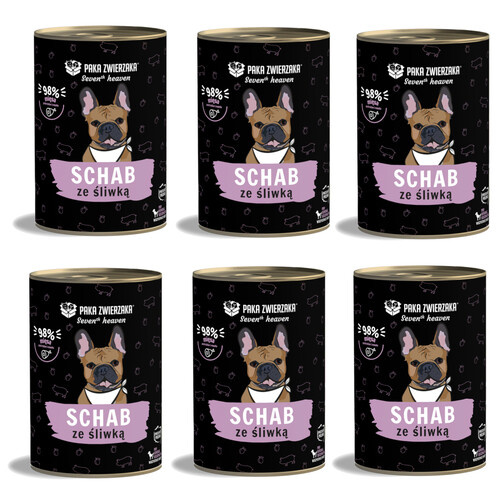 Paka Zwierzaka wieprzowina ze śliwką 400 g × 6