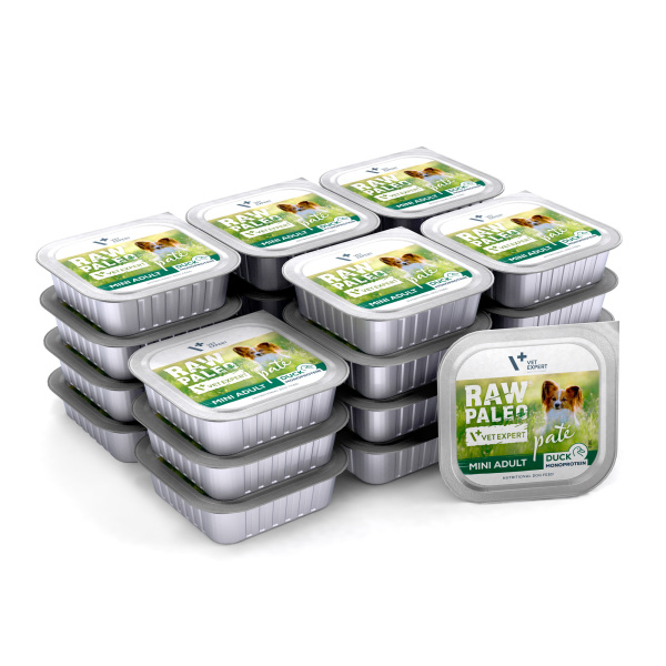 VetExpert Raw Paleo kaczka adult małe rasy 150 g × 24