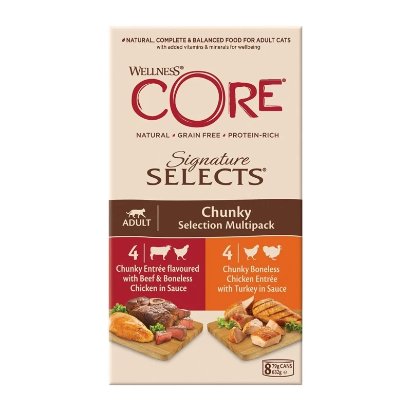 Wellness CORE Signature Selects mix smaków kawałki adult 79 g × 8