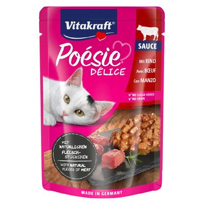 Vitakraft Poésie Délice wołowina w sosie 85 g × 23