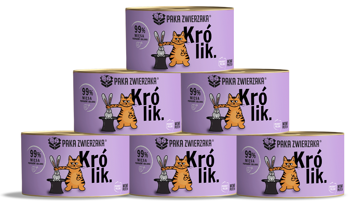 Paka Zwierzaka królik 200 g × 6