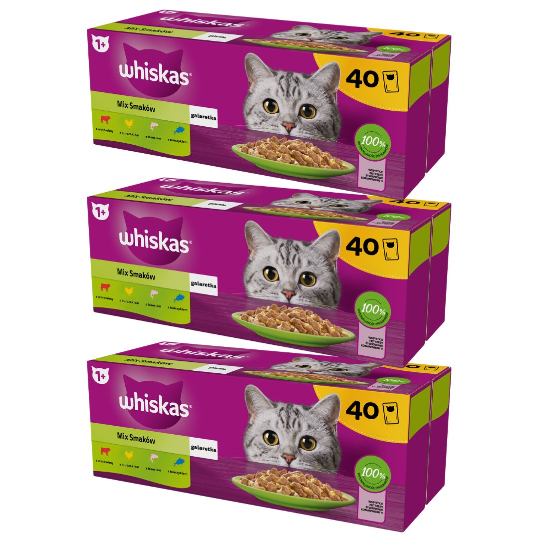 Whiskas mix smaków w galaretce adult 85 g × 120