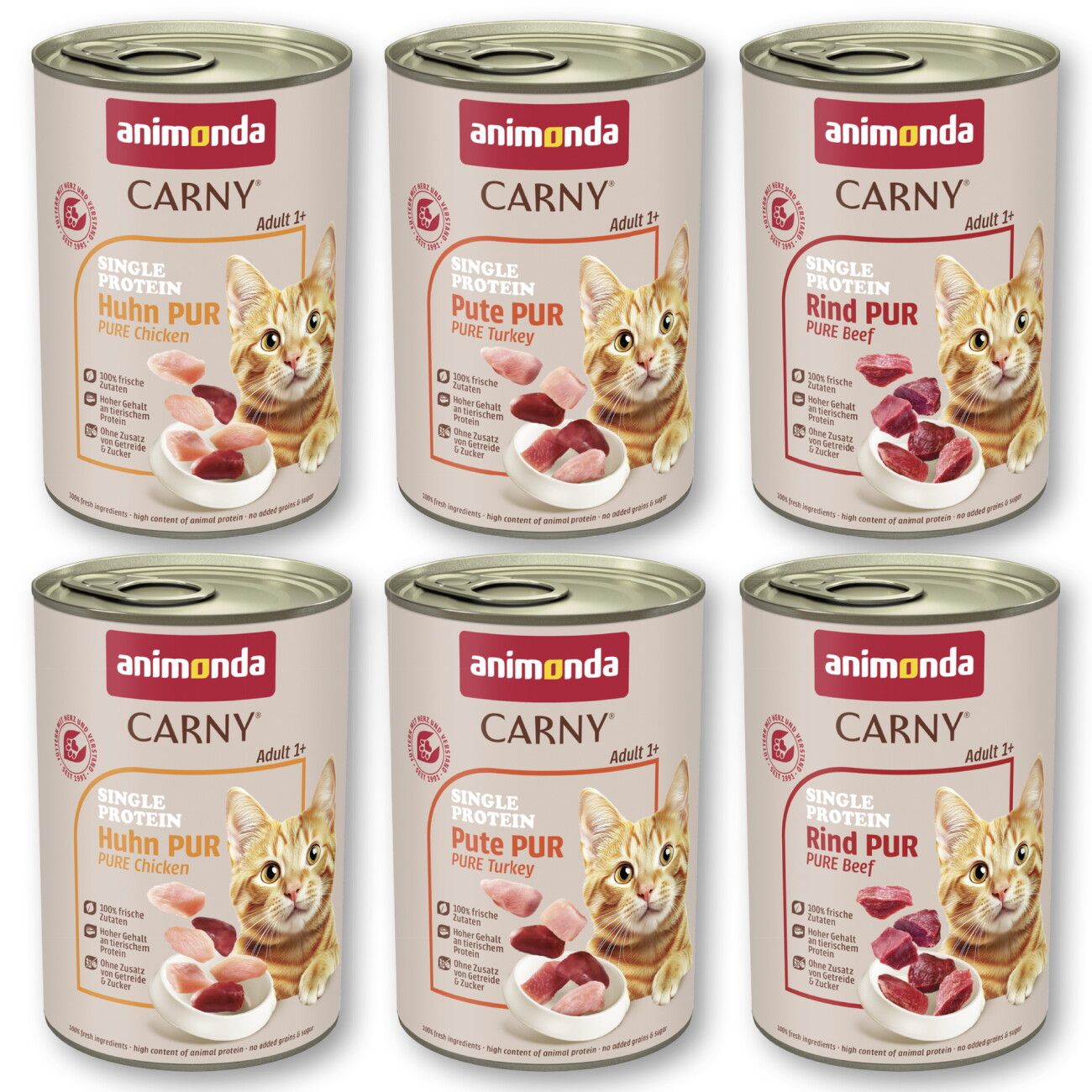 Animonda Carny Single Protein mix smaków adult 400 g × 6