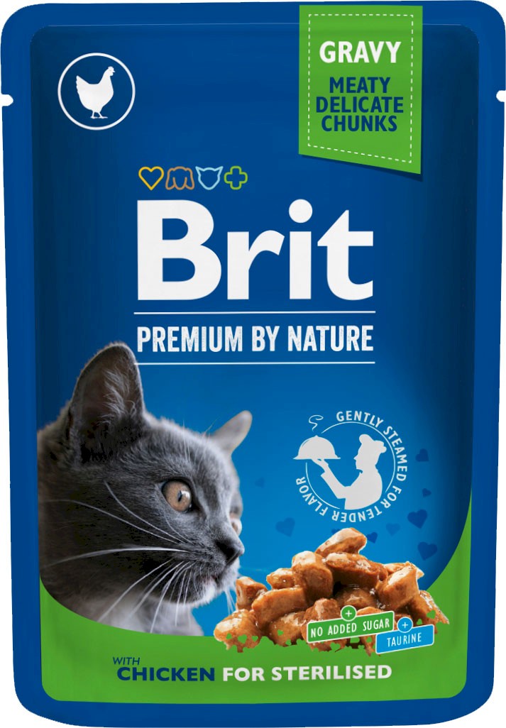 Brit Care Sterilised kurczak kawałki adult 100 g