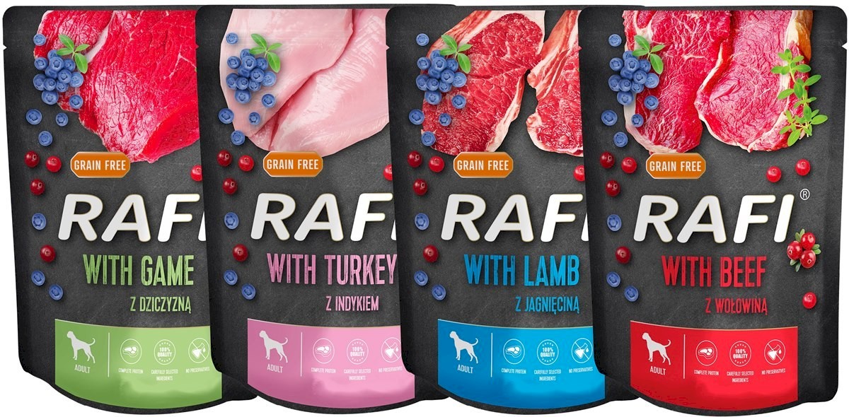Dolina Noteci Rafi dziczyzna, indyk, jagnięcina, wołowina adult 300 g × 20