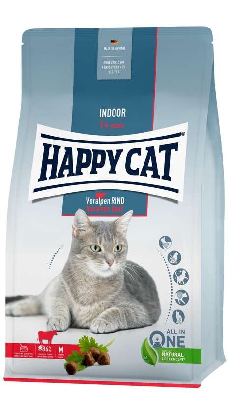Happy Cat Indoor wołowina adult 4 kg