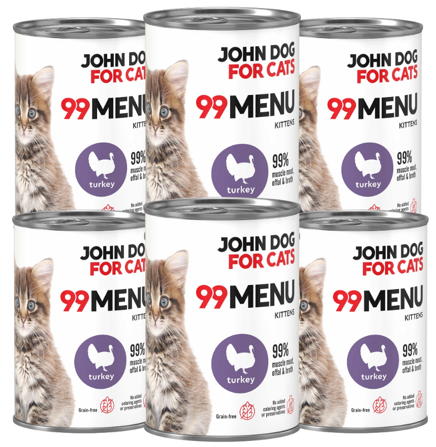 John Dog 99 Menu indyk w sosie kitten 400 g × 6