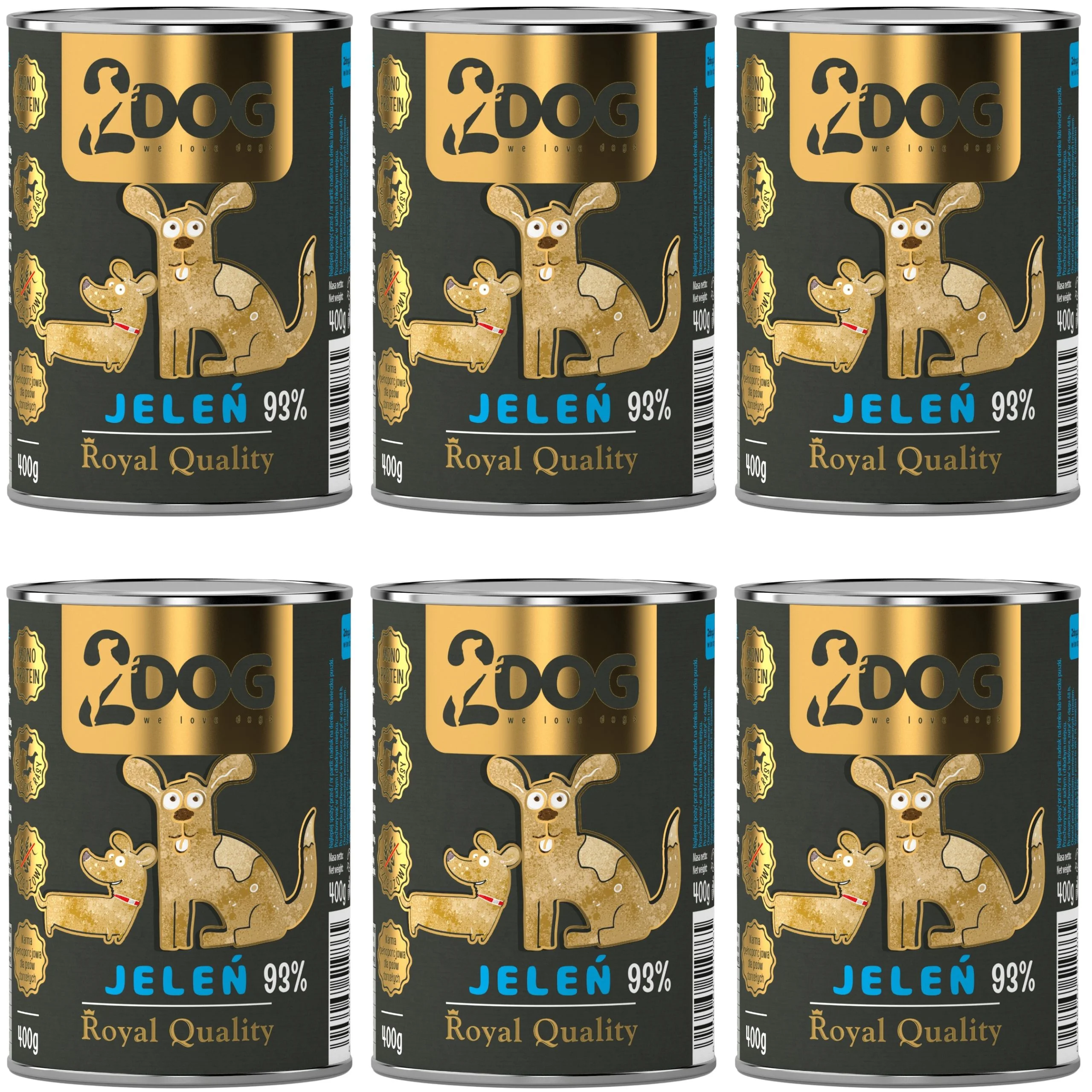 2Dog Royal Quality jeleń 400 g × 6