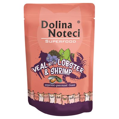 Dolina Noteci Superfood cielęcina, homar, krewetki adult 85 g × 10