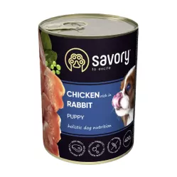 Savory kurczak, królik puppy 400 g