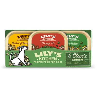 Lily's Kitchen Classic Dinners indyk, jagnięcina, kurczak, wołowina adult 150 g × 6