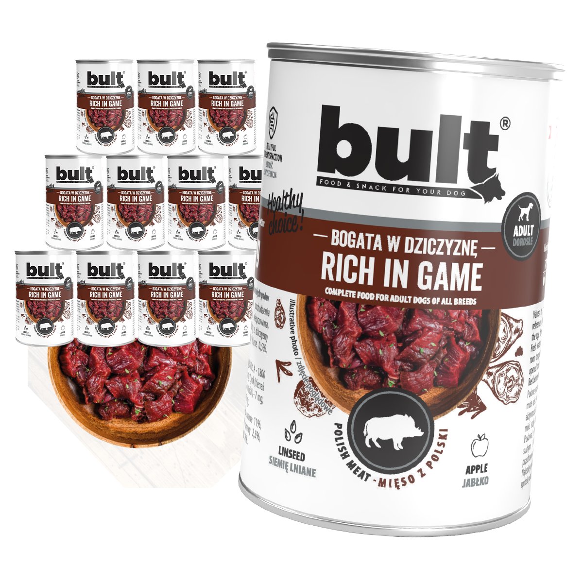 Bult dziczyzna z ryżem adult 400 g × 12
