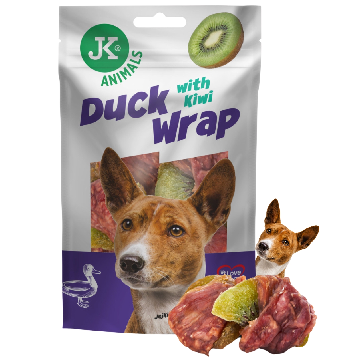 JK Animals kaczka z kiwi 80 g