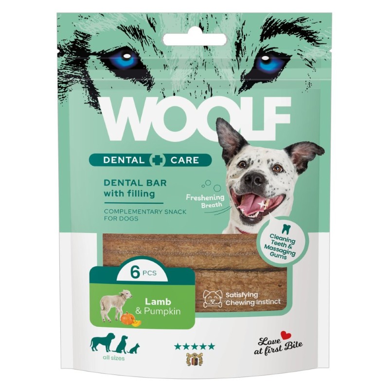 Woolf Dental Bars jagnięcina z dynią 18 g × 6