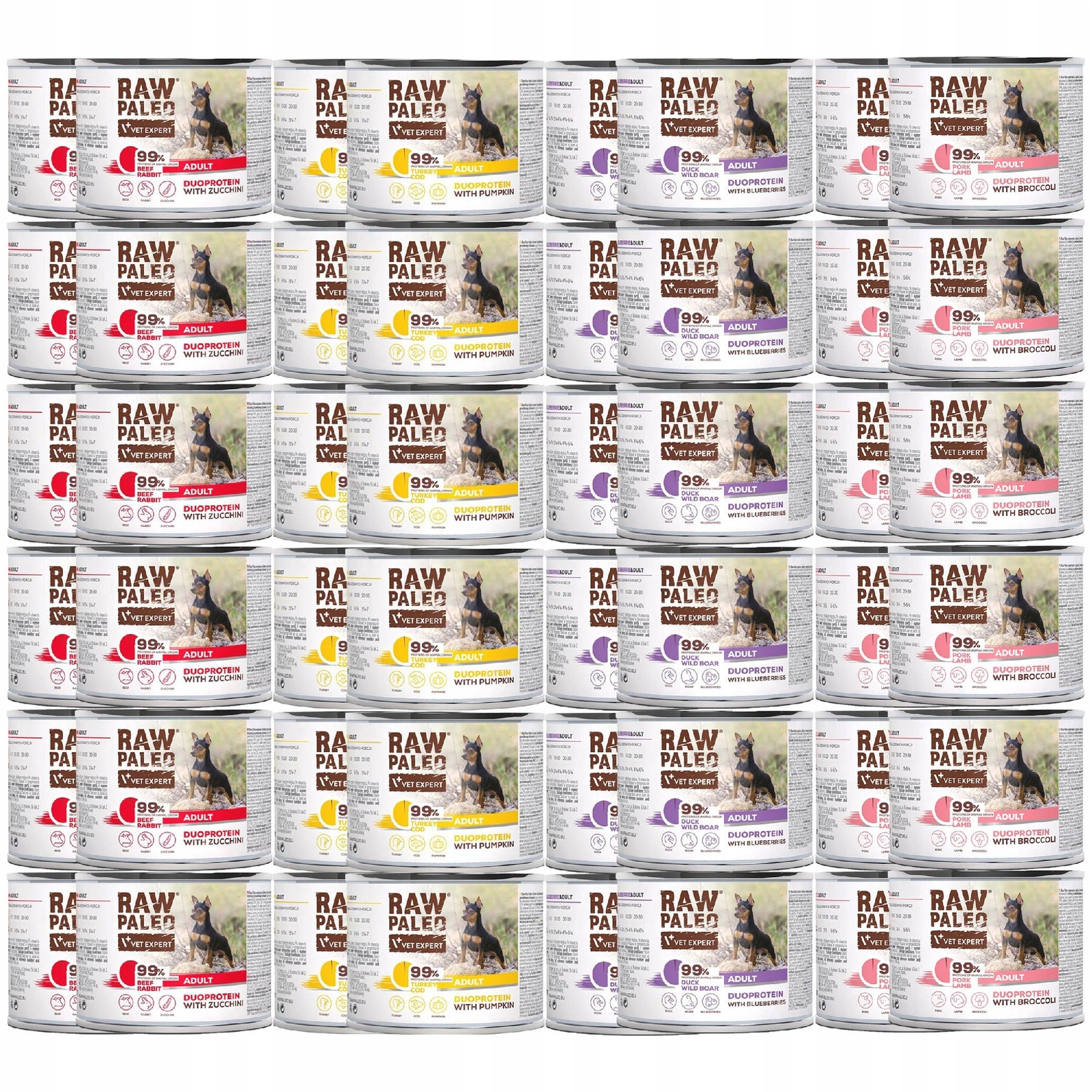VetExpert RAW PALEO mix smaków 200 g × 48