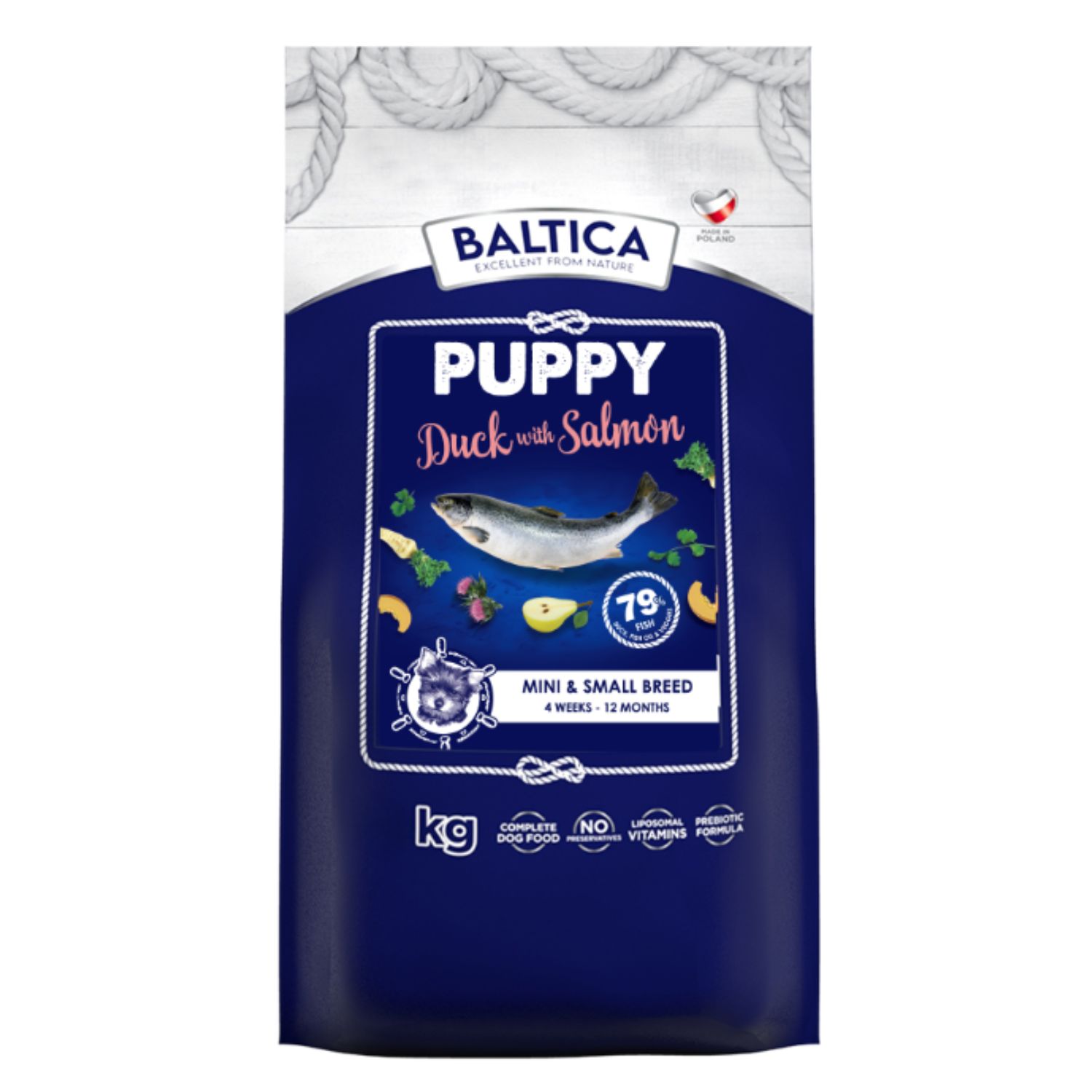 Baltica Excellent kaczka, łosoś puppy małe rasy 12 kg