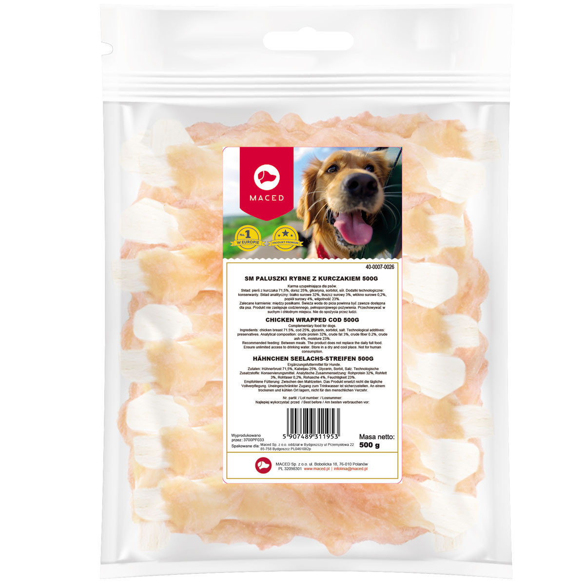 Maced paluszki rybne z kurczakiem 500 g