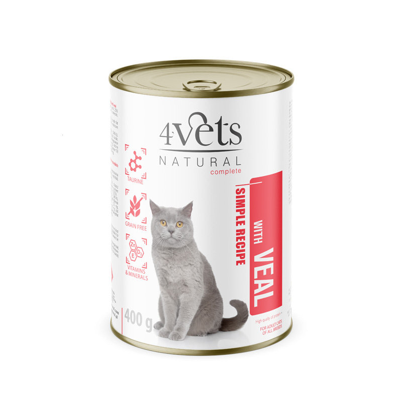 4Vets Natural cielęcina adult 400 g