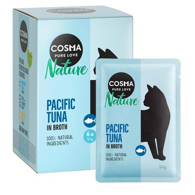 Cosma Nature Indoor tuńczyk w bulionie 50 g × 6