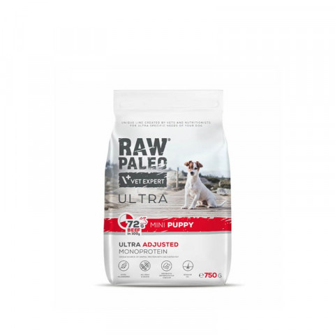 VetExpert Raw Paleo Ultra wołowina junior małe rasy 750 g