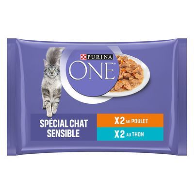 Purina ONE Sensitive mix smaków w sosie adult 85 g × 8