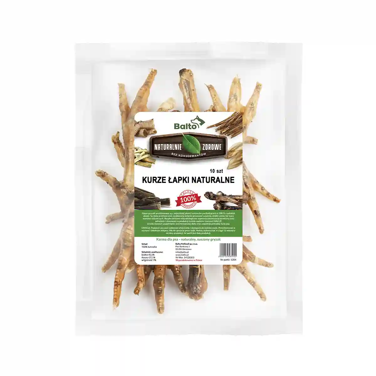 Balto kurze łapki kurczak 20 g × 10