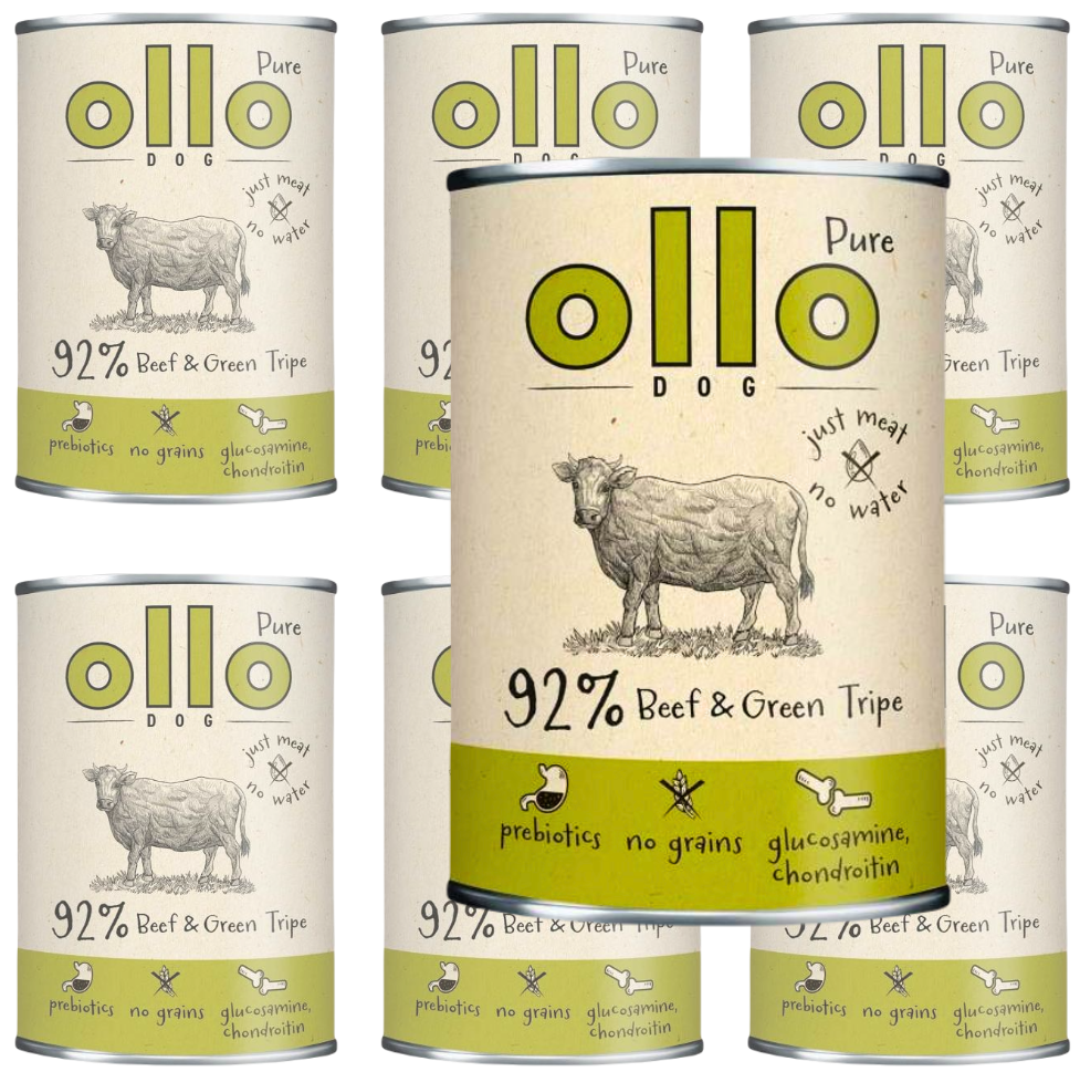 Ollo Pure wołowina, żwacze 850 g × 6
