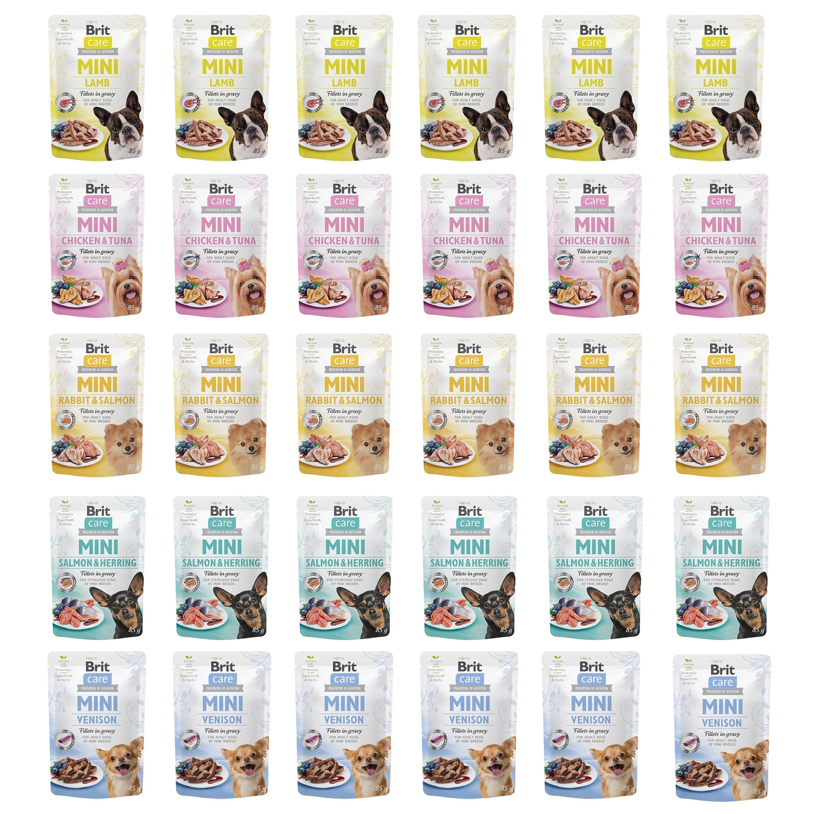 Brit Care mix smaków małe rasy 85 g × 30