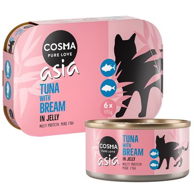 Cosma Asia Indoor leszcz, tuńczyk w galaretce 170 g × 6
