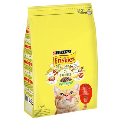 Purina Friskies kurczak, wołowina adult 4 kg