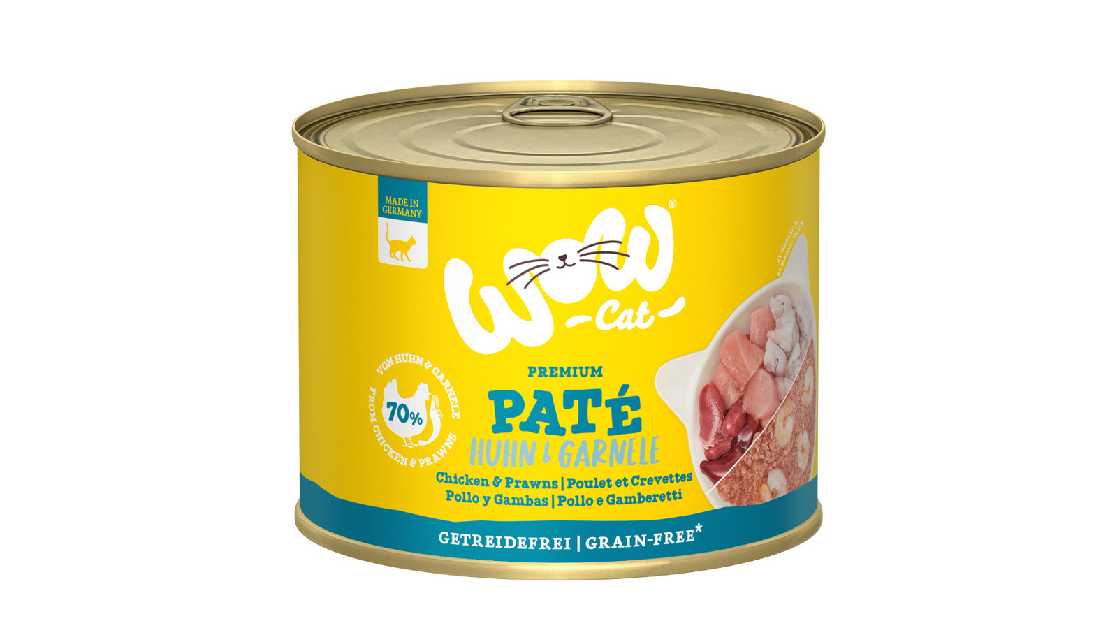 WOW Cat kurczak, krewetki pasztet adult 200 g