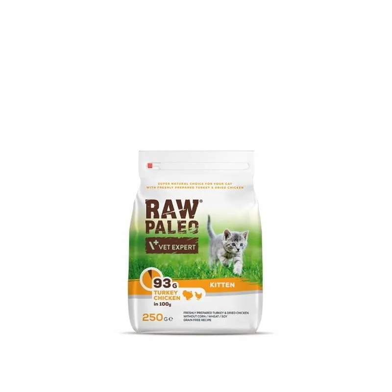 VetExpert Raw Paleo indyk, kurczak kitten 250 g