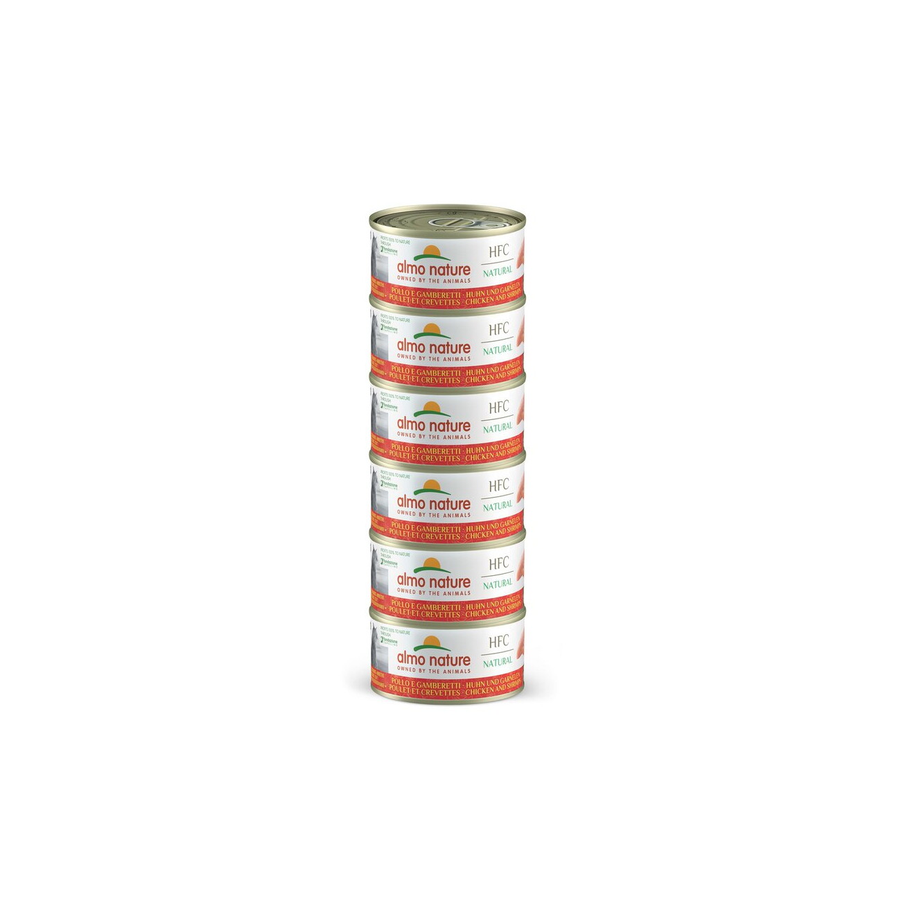 Almo Nature Hfc Natural kurczak, krewetki w bulionie 70 g × 6