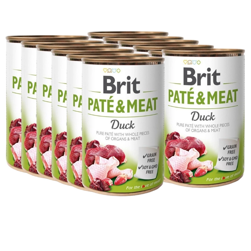 Brit Pate & Meat kaczka 400 g × 12