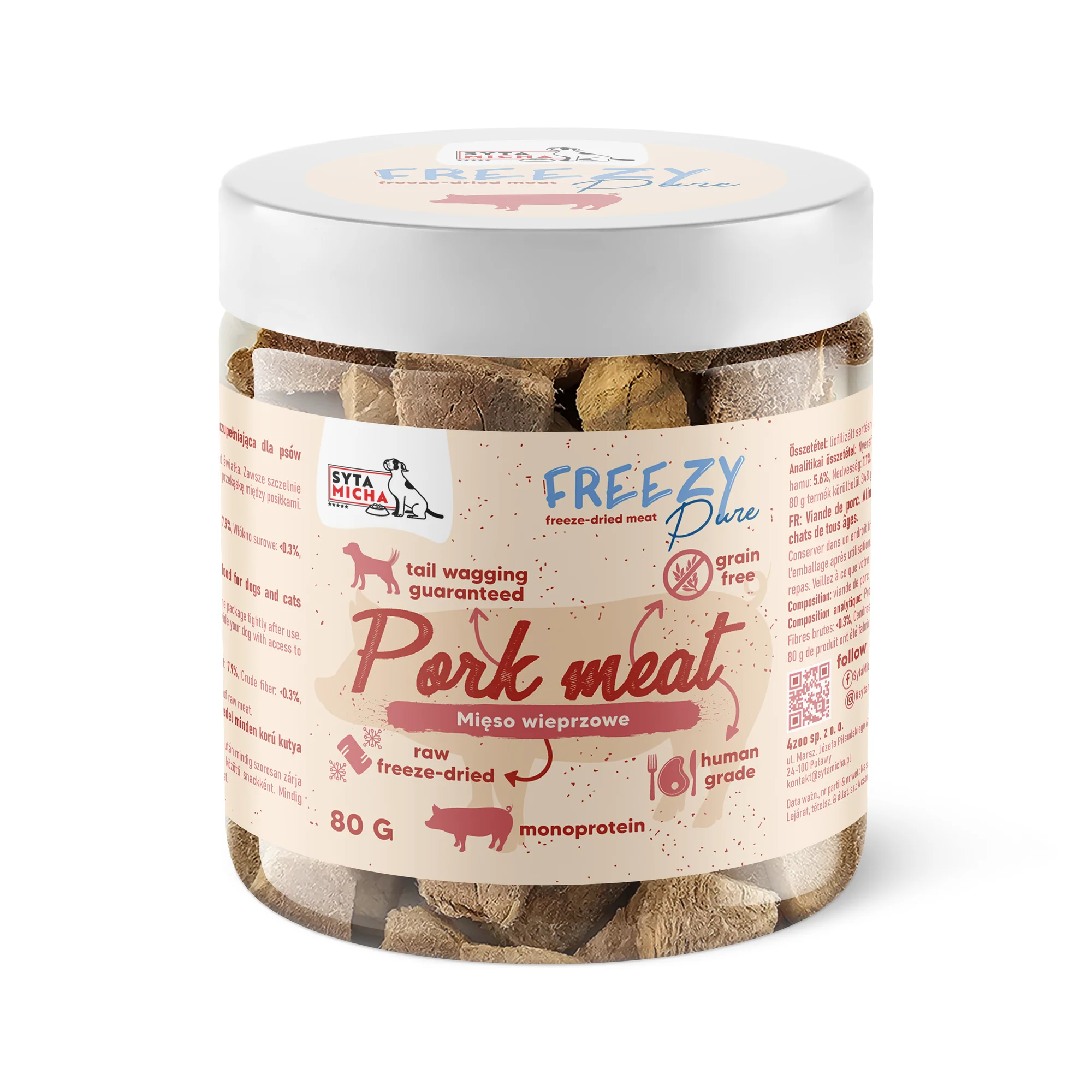 Syta Micha Freezy Pure wieprzowina 80 g