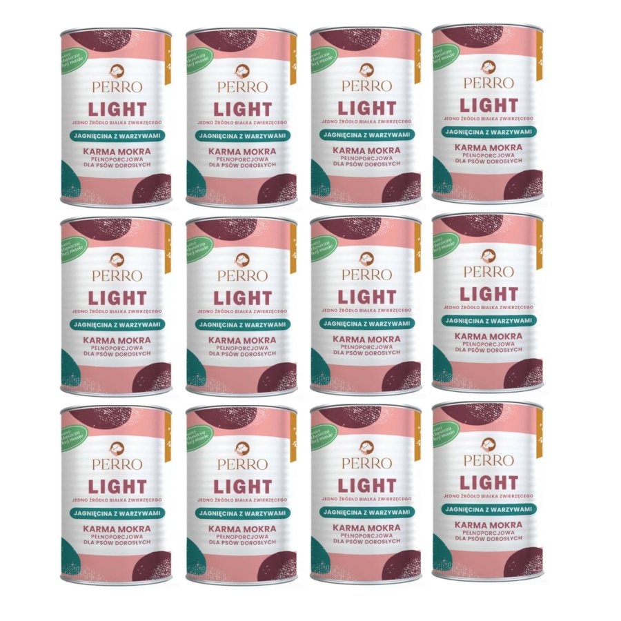 Perro Light jagnięcina adult 400 g × 12
