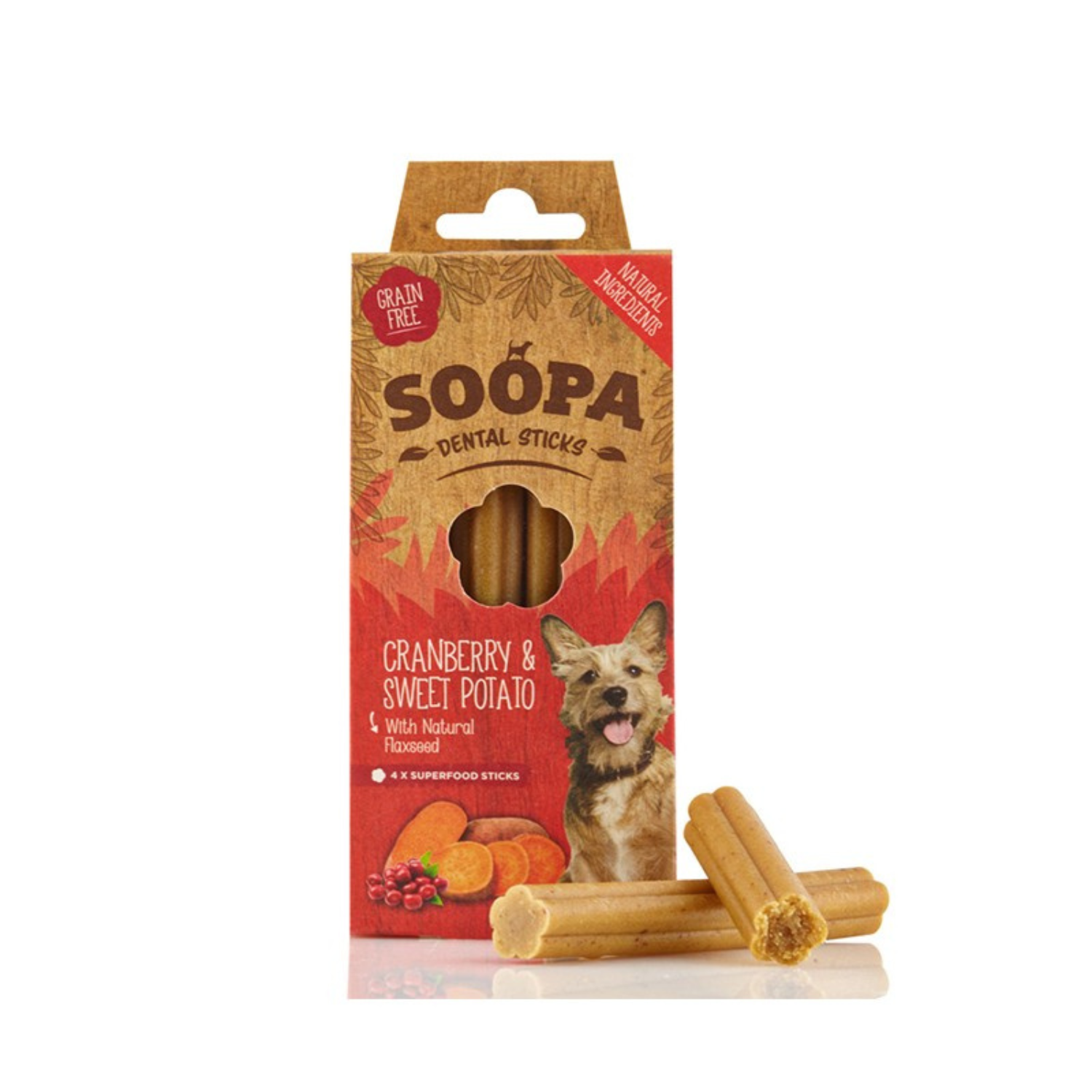 Soopa Dental Stick żurawina, batat 100 g