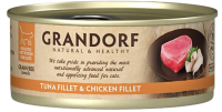 Grandorf tuńczyk, kurczak w sosie adult 70 g