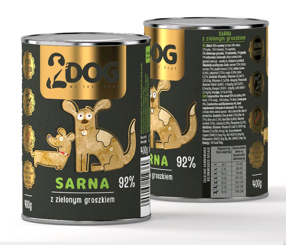 2Dog sarna 400 g
