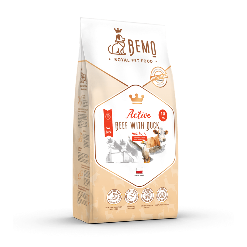 Bemo Active wołowina, kaczka adult średnie rasy, duże rasy 10 kg