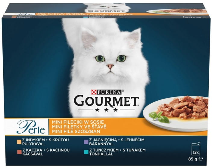Purina Gourmet Perle mix smaków w sosie adult 85 g × 12