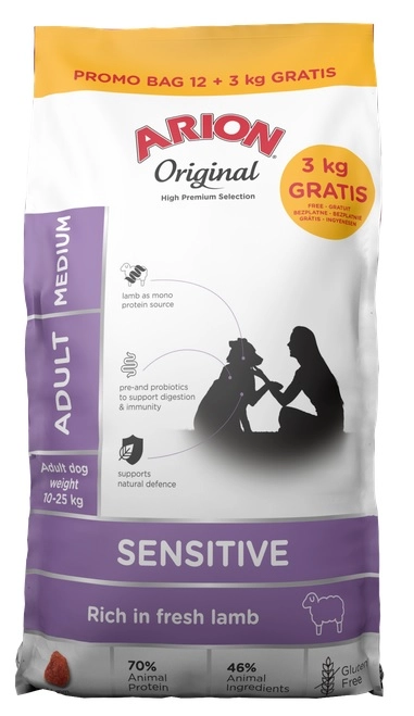 Arion Original Sensitive jagnięcina adult średnie rasy 15 kg