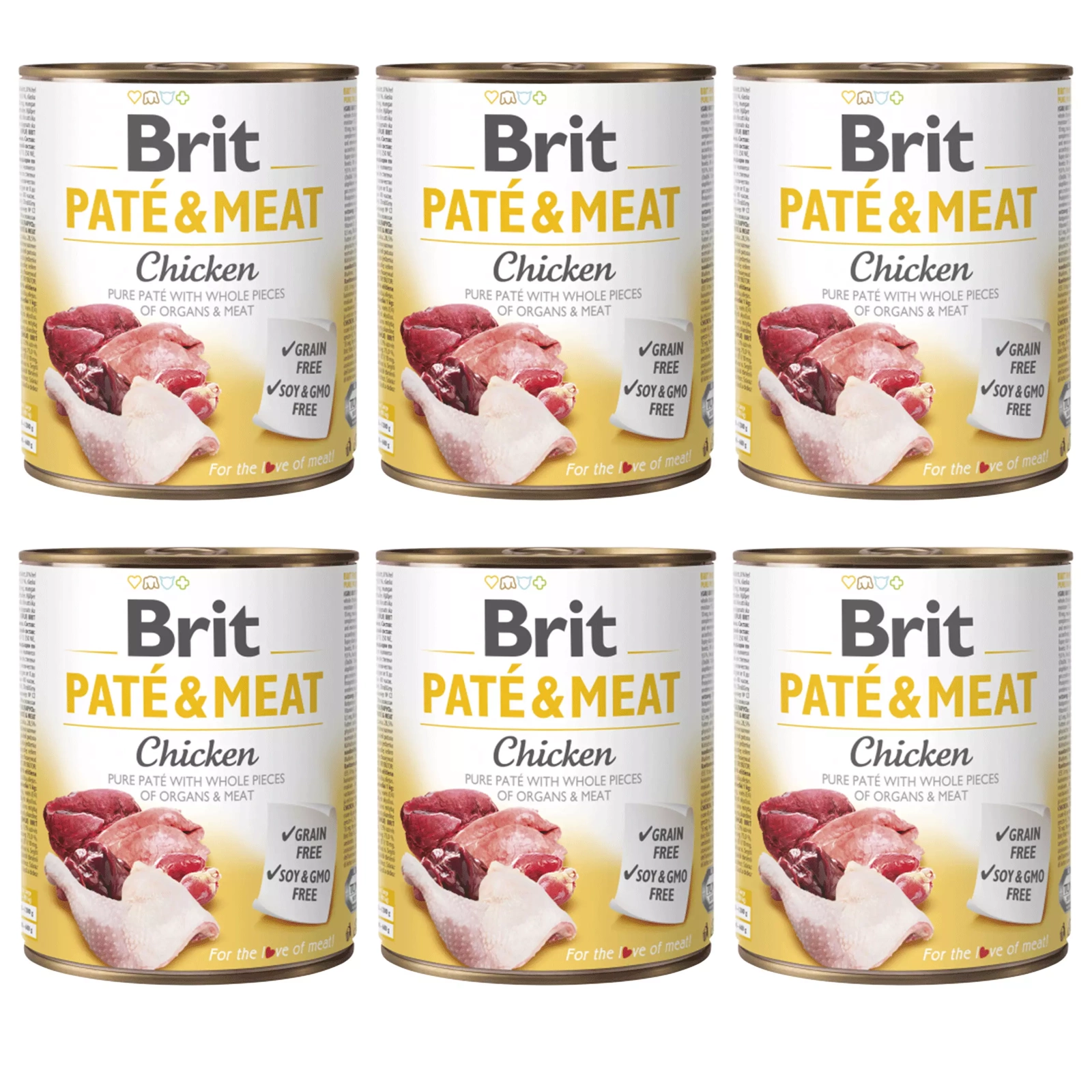 Brit Pate & Meat kurczak 800 g × 6