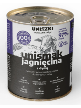Uniszki Unismak jagnięcina z dynią adult 800 g