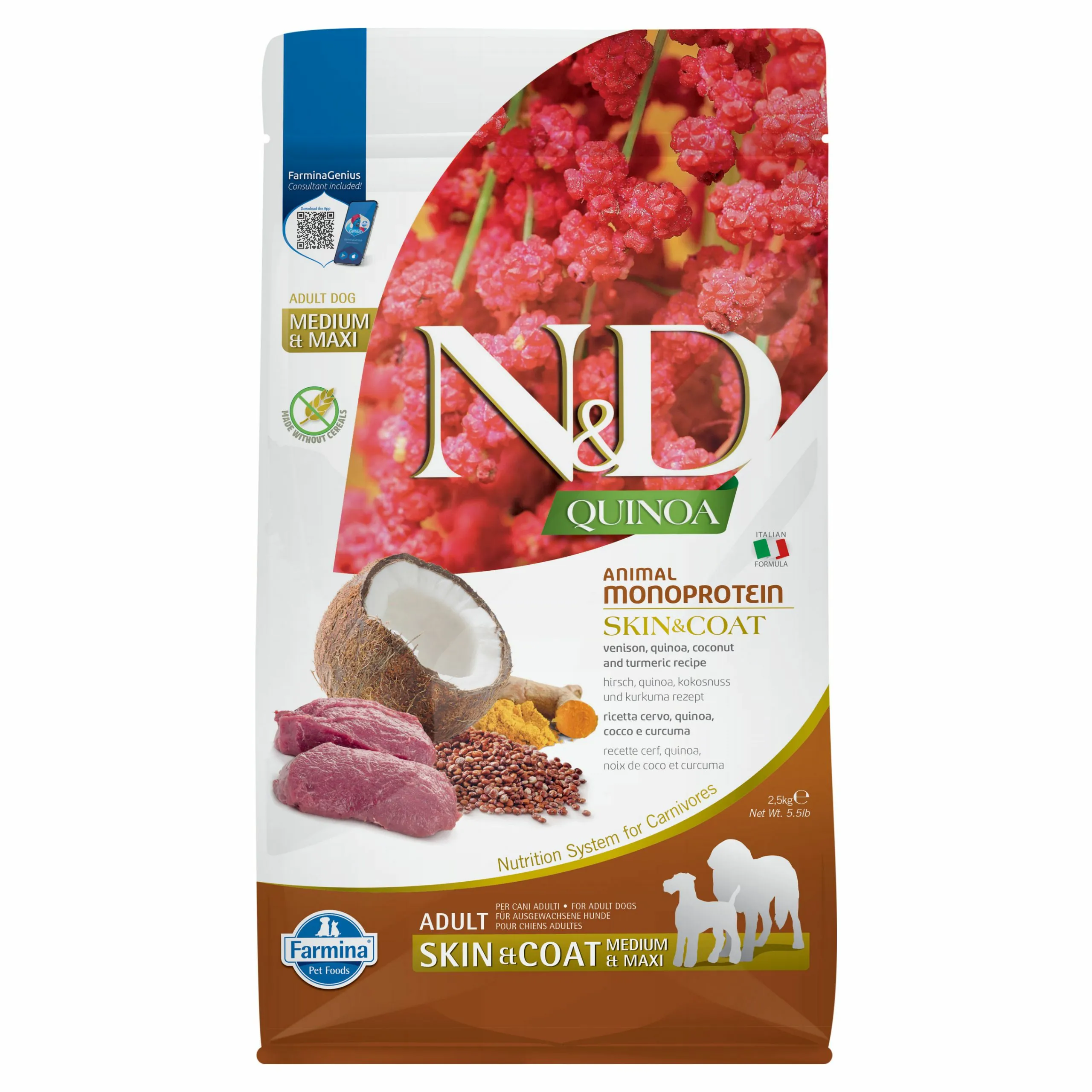 Farmina N&D jeleń adult średnie rasy, duże rasy 2,5 kg