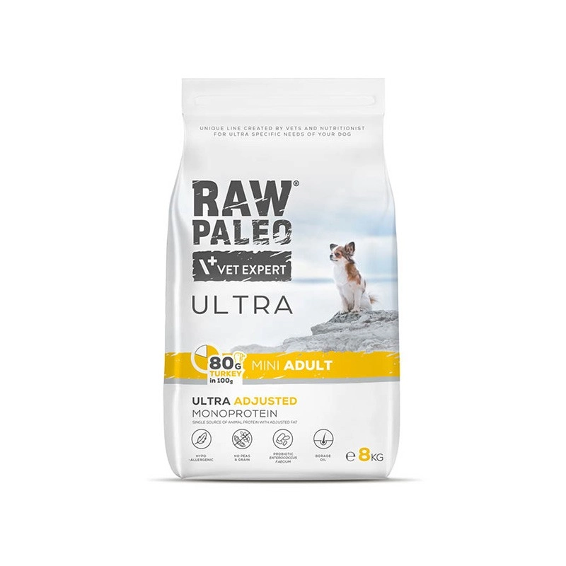 VetExpert Raw Paleo Ultra indyk adult małe rasy 8 kg